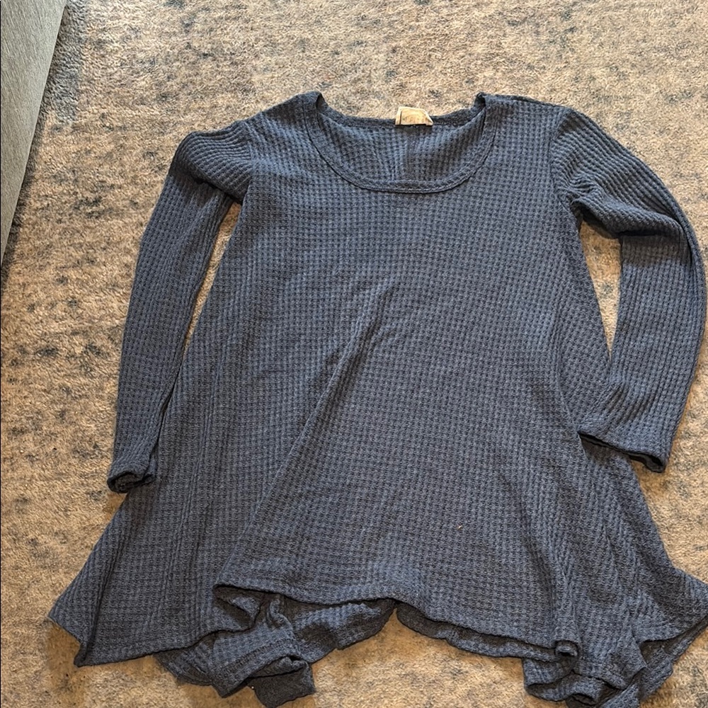 Chic Charcoal Long Sleeve Top